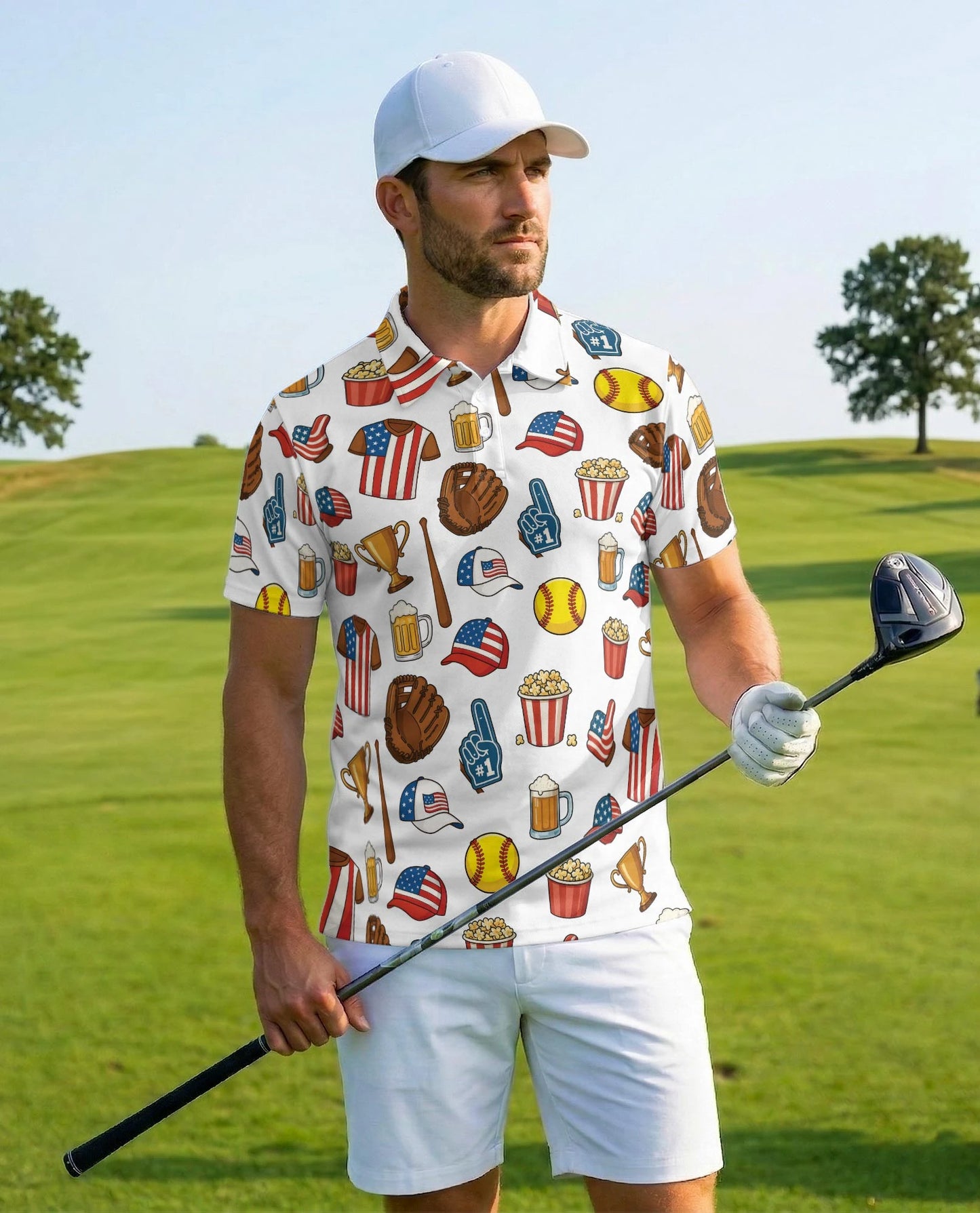 Softball USA Polo Shirt for Men – American Sports Style | Netecom