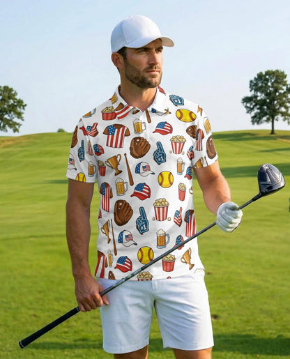 Softball USA Polo Shirt for Men – American Sports Style | Netecom