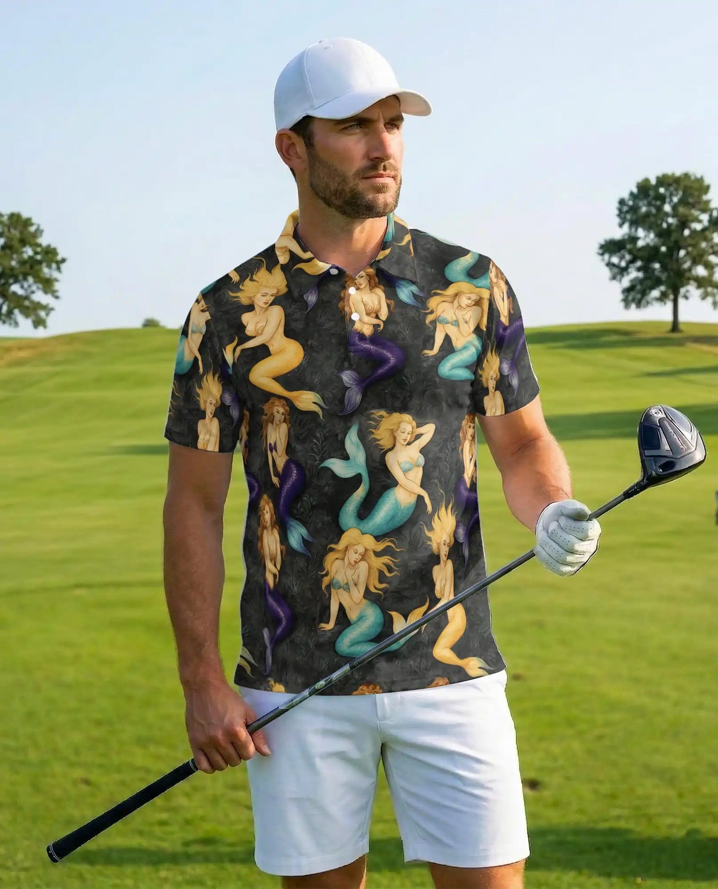 Mermaid Polo Shirt – Ocean Fantasy Print | Netecom