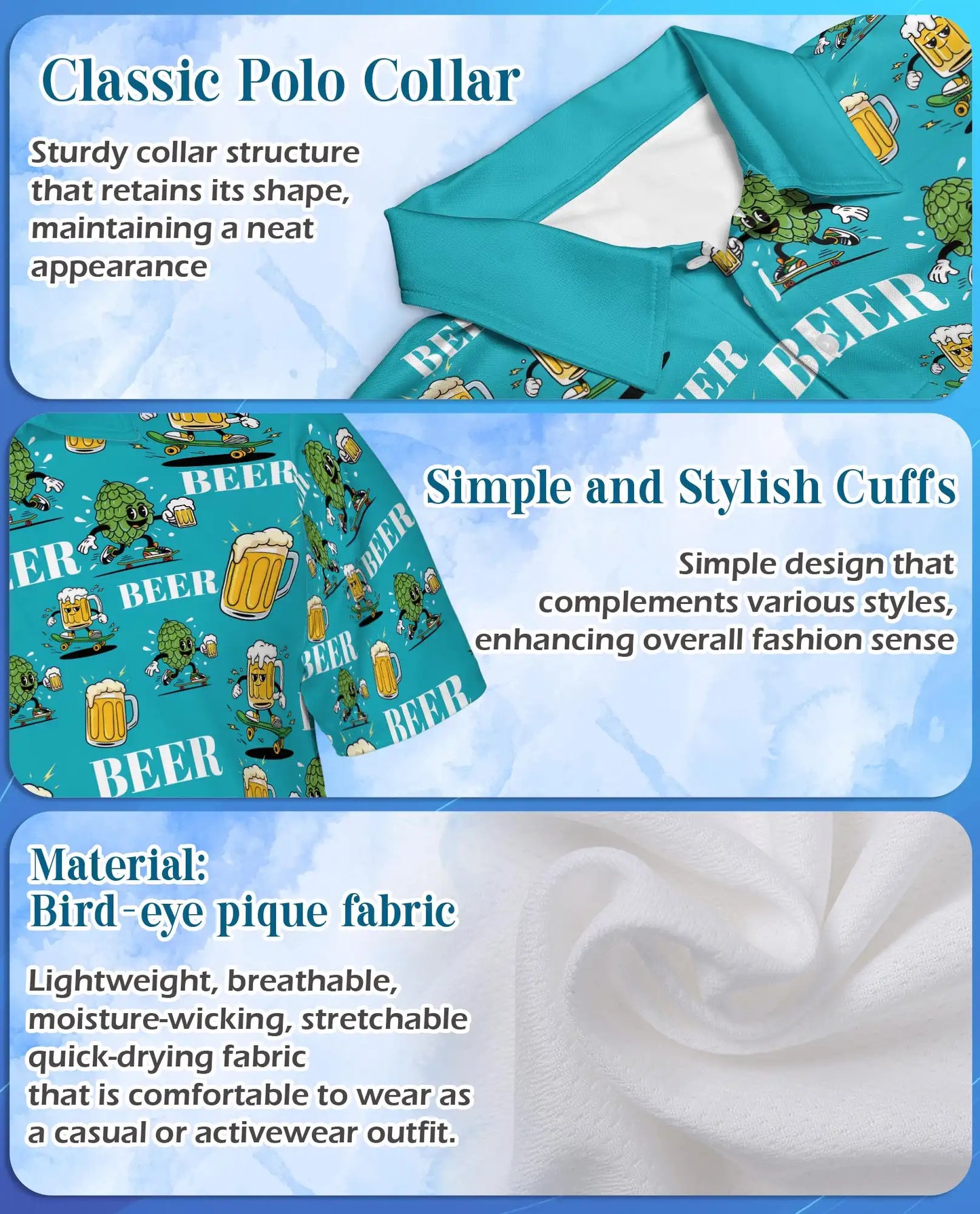 Funny Beer Polo Shirt - Craft Brew Party Tropical Style | Netecom