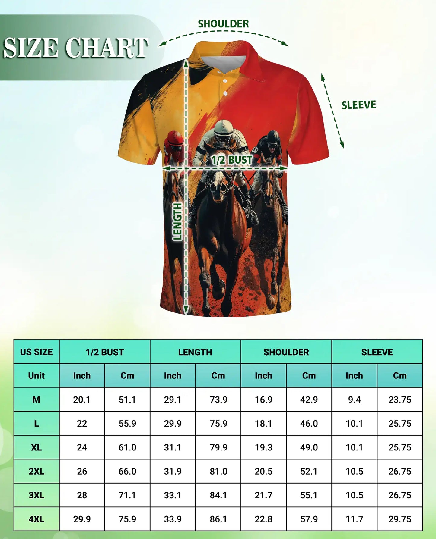 Horse Racing Champion 3D Polo Shirt for Men – Dynamic Jockey Sports Style | Netecom