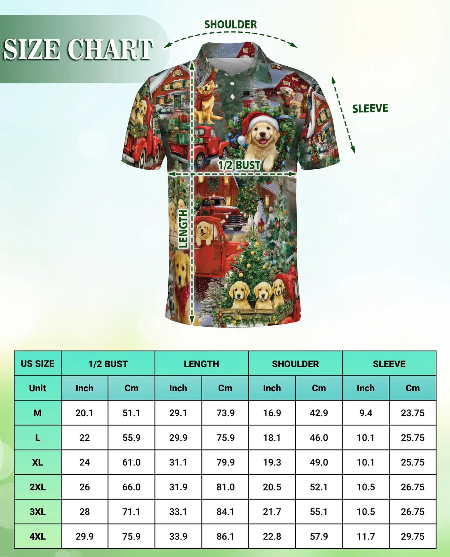 Festive Christmas Dogs Polo Shirt for Men – Holiday Graphic Tee | Netecom