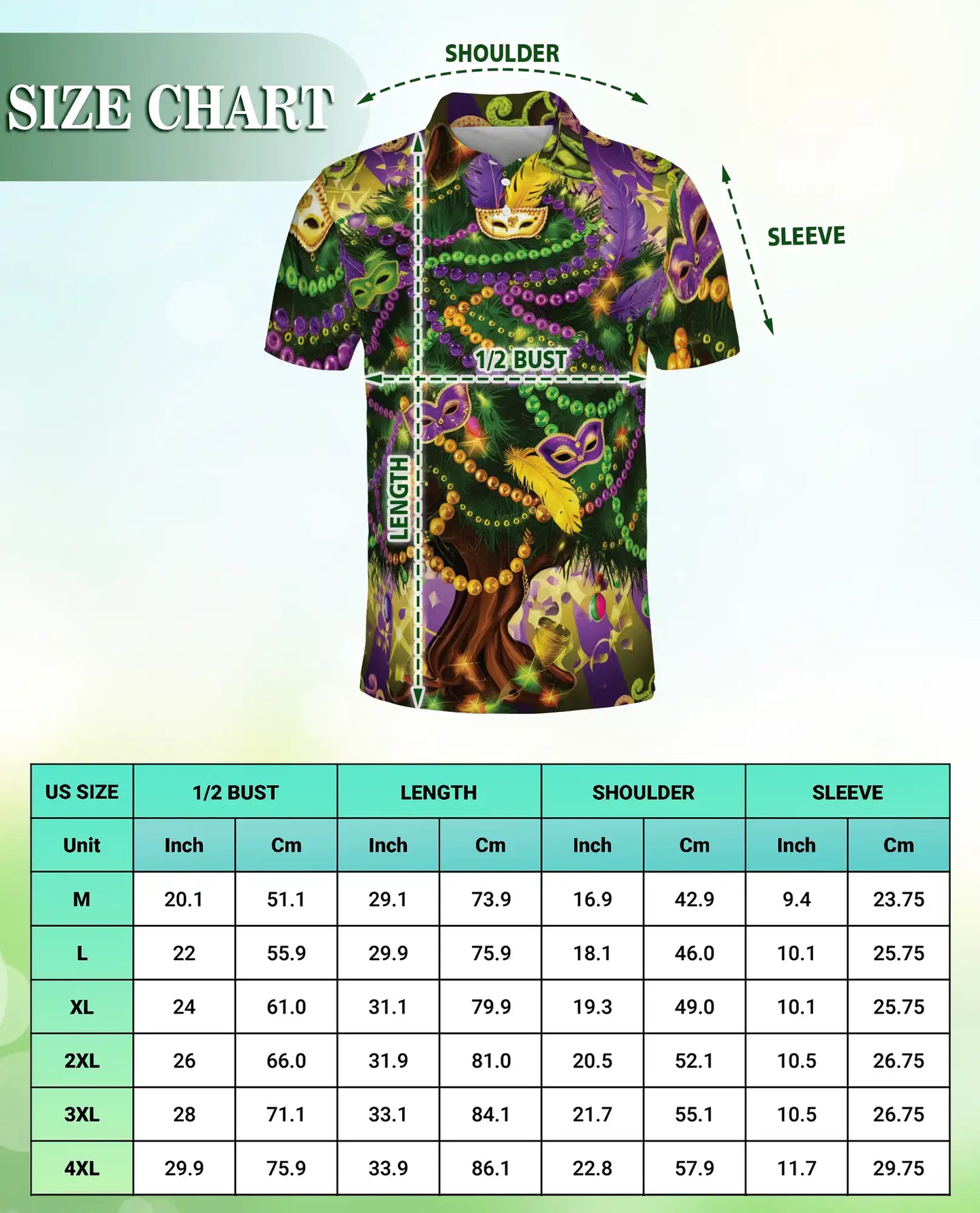 Mardi Gras Tree Hawaiian Polo Shirt | Netecom
