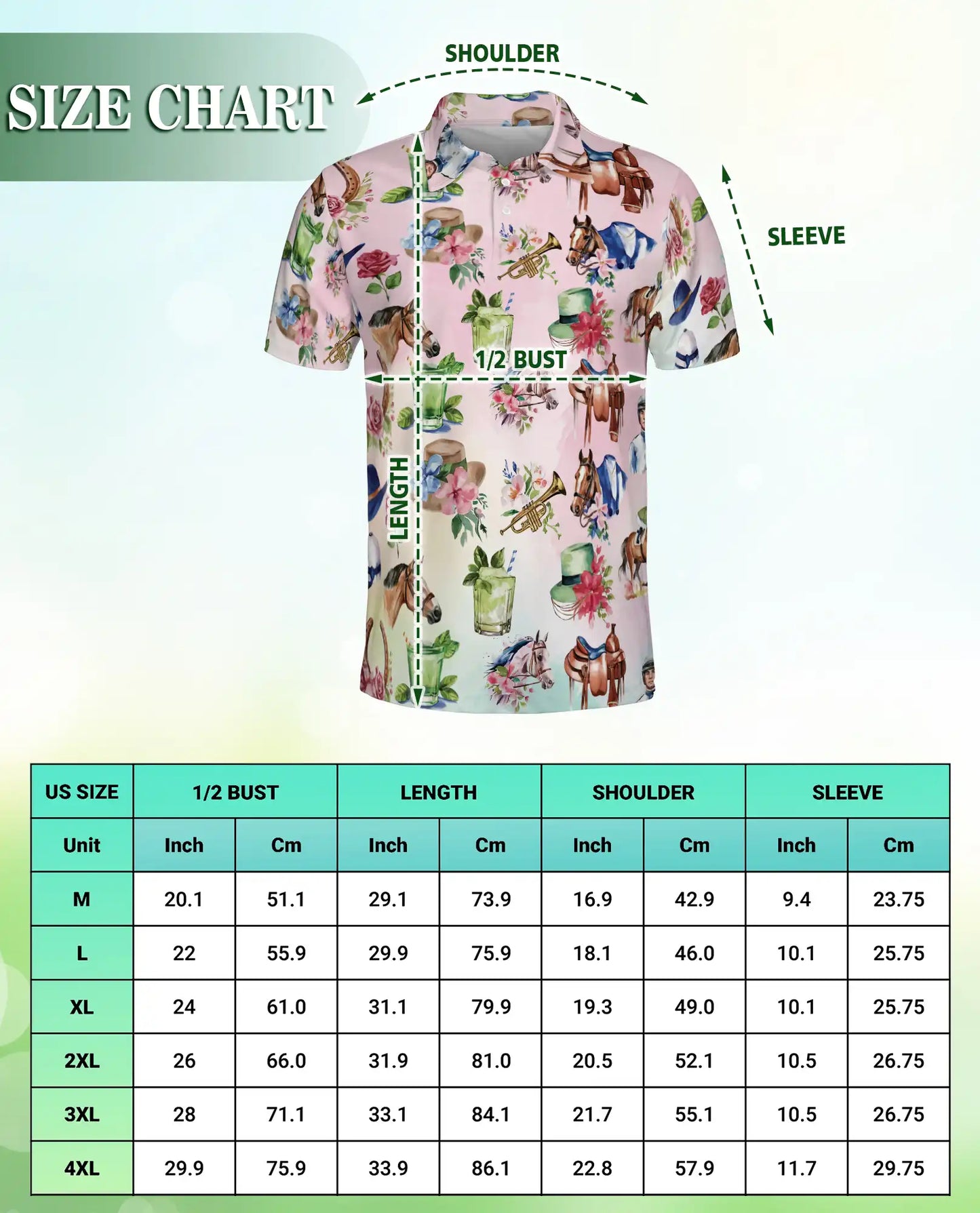 Western Horse Cowgirl 3D Polo Shirt for Men – Rustic Rodeo Country Style | Netecom