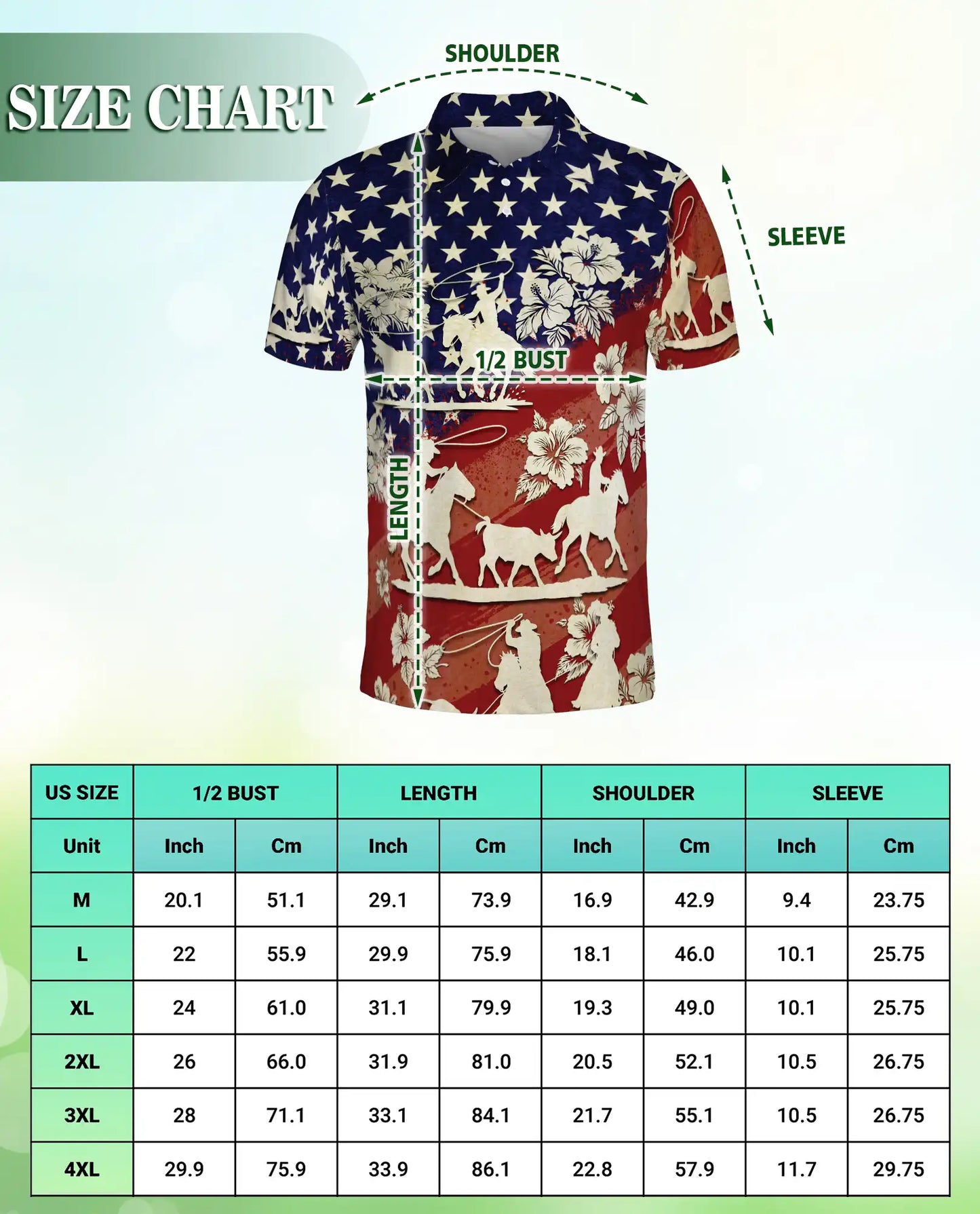 Cowboy Rodeo Polo Shirt – Patriotic Western Print | Netecom