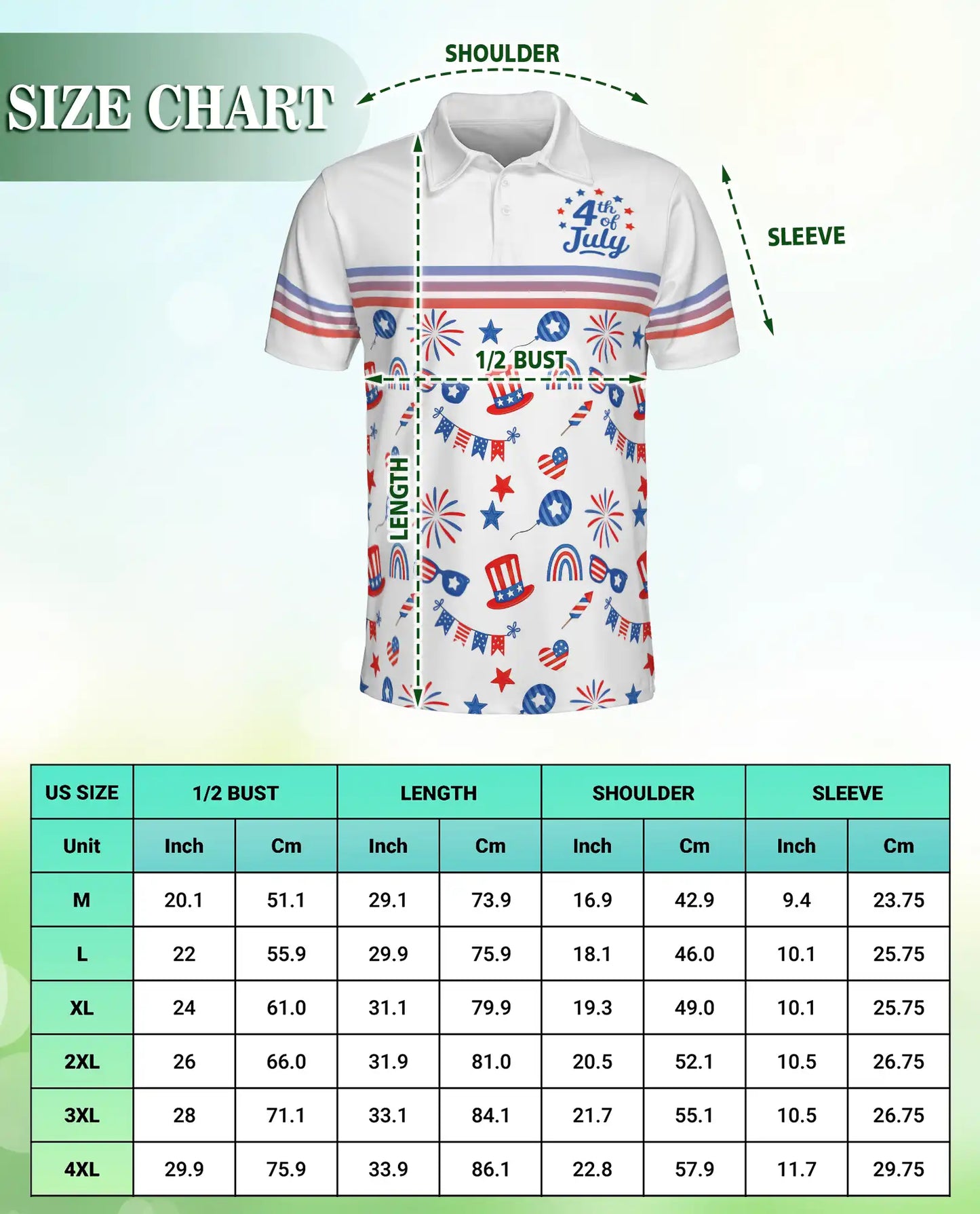 4th Of July Patriotic Celebration Polo Shirt for Men | Netecom