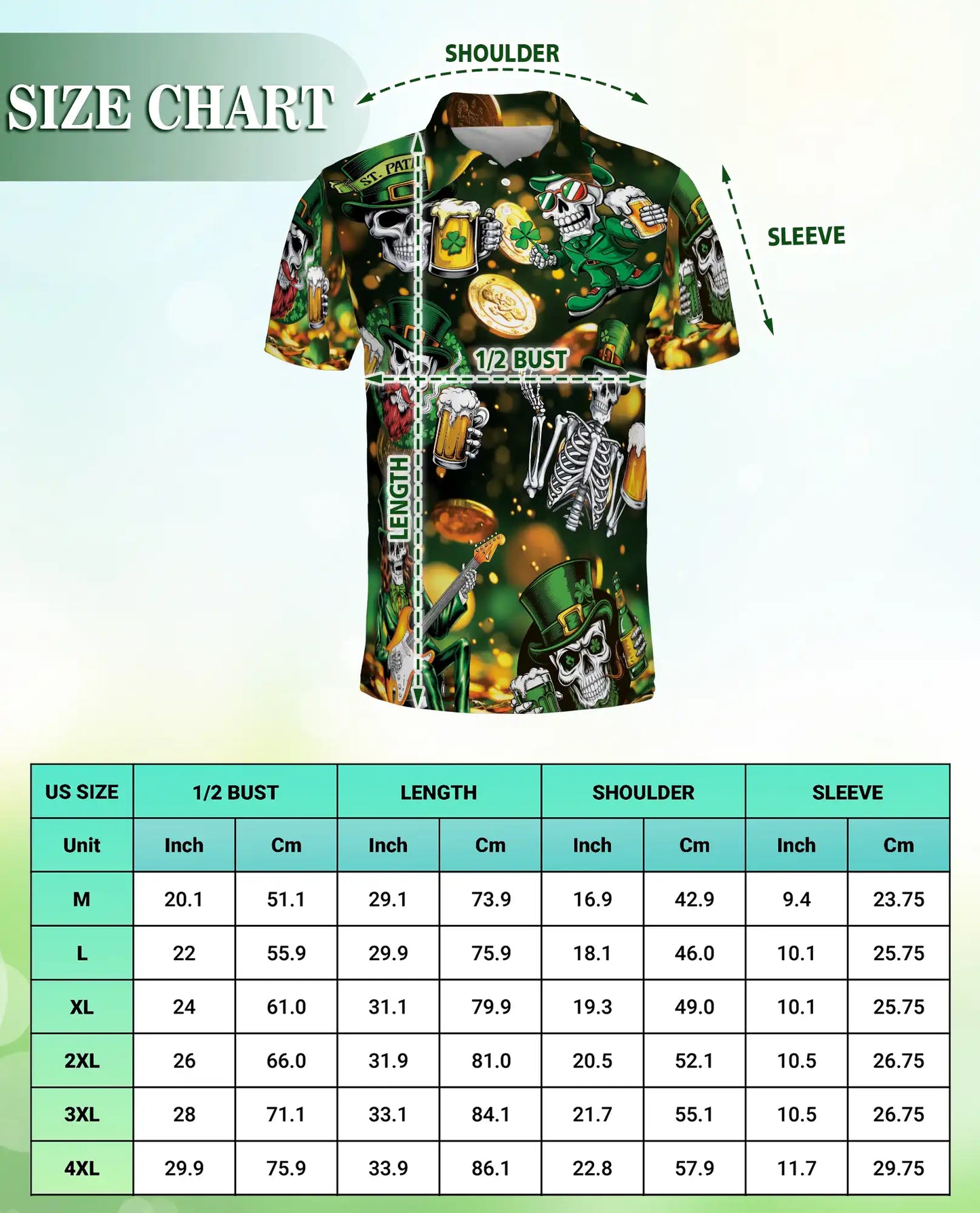 St. Patrick Skull Beer Polo Shirt | Netecom
