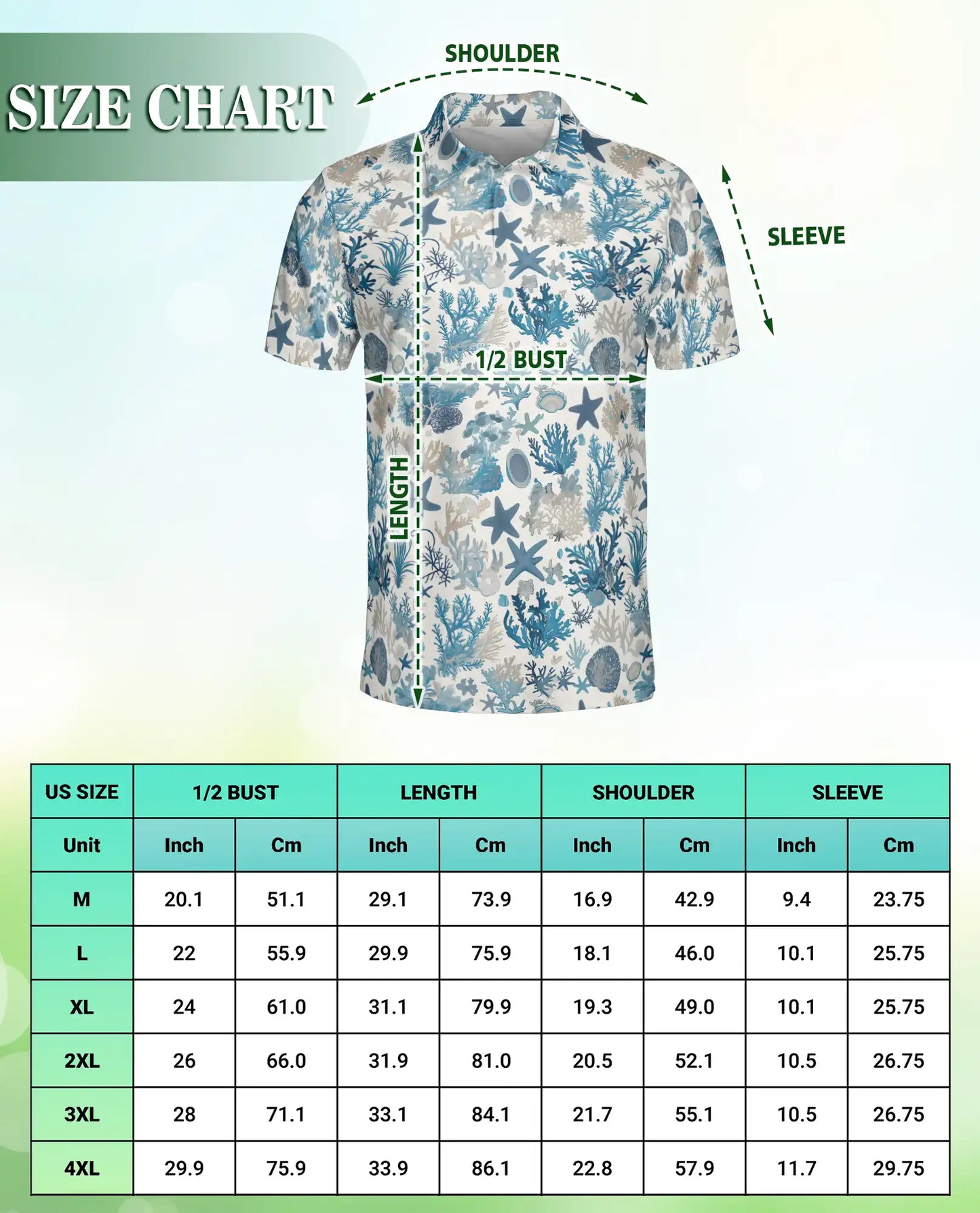 Ocean Coral Polo Shirt – Coastal Sea Life Style | Netecom
