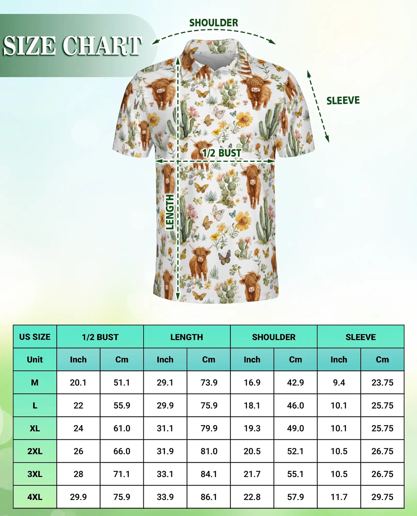 Highland Cow Cactus Polo Shirt – Cute Western Style | Netecom