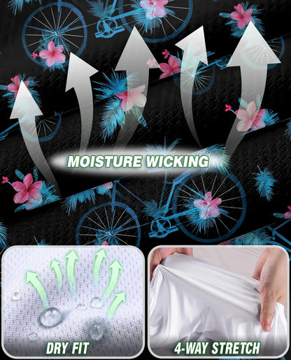 Bicycle Pattern Sleeveless Polo Shirt for Women | Netecom