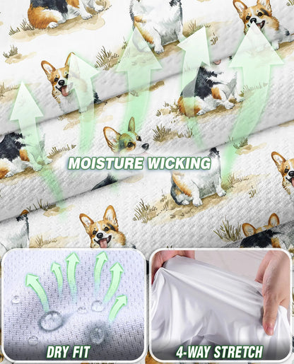 Smiling Corgi Sleeveless Polo Shirt for Women | Netecom