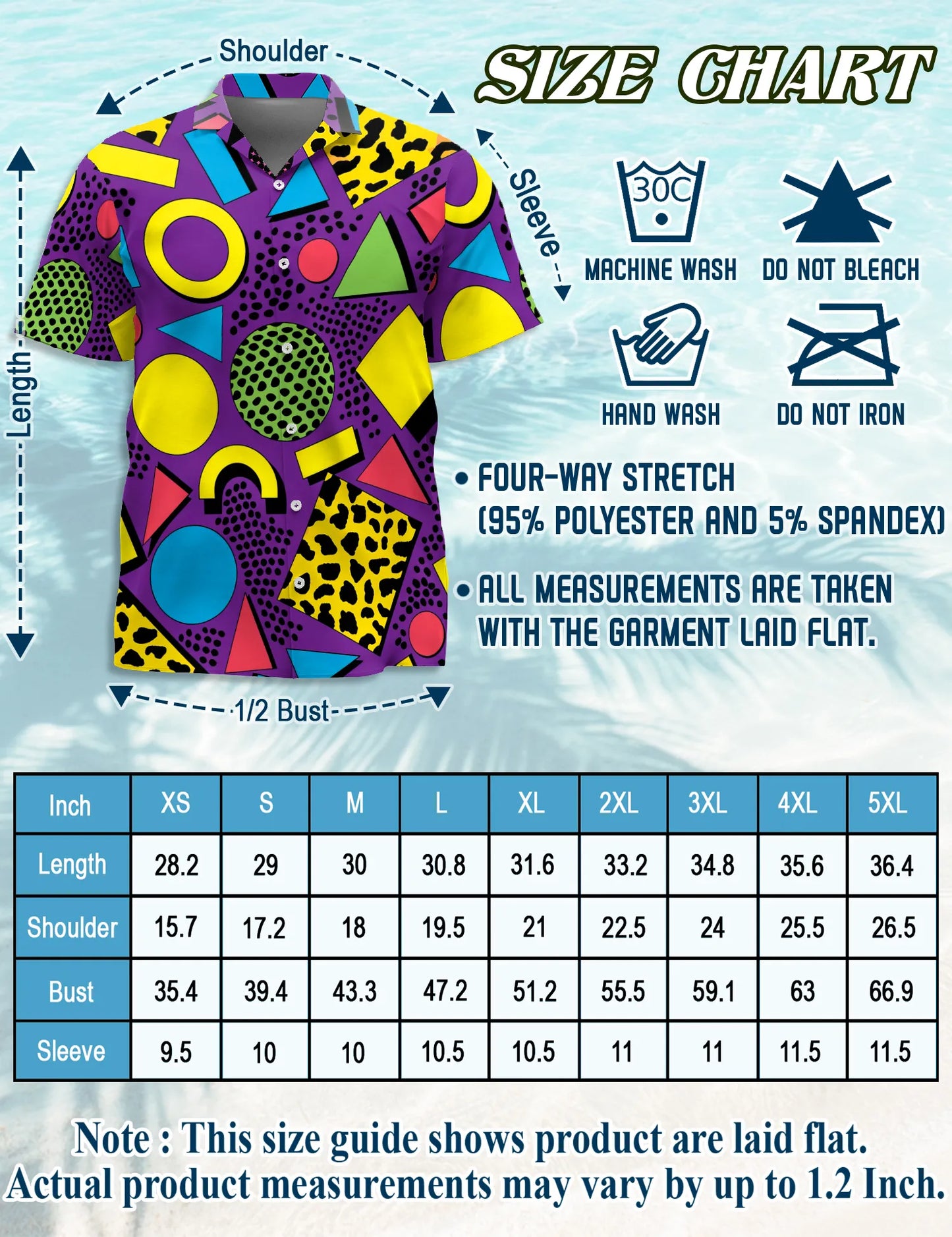 Matching Dog and Owner 80s Retro Hawaiian Shirts – Colorful Geometric Summer Beach Outfit