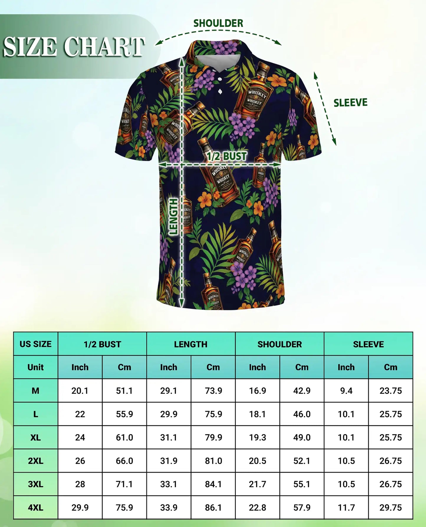 Whiskey Tropical Hawaiian Polo Shirt-Bourbon Floral Island Design | Netecom