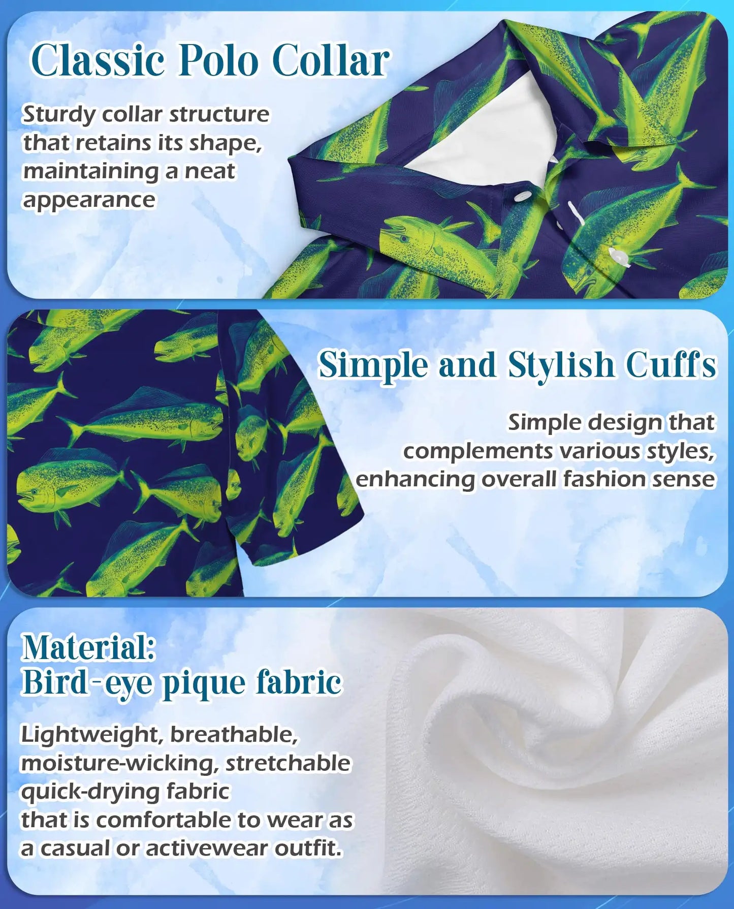 Mahi Mahi Polo Shirt for Men – Offshore Fishing Style | Netecom