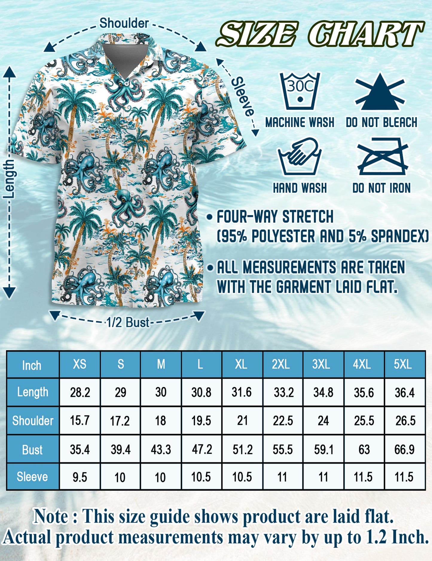 Netecom Octopus Hawaiian Shirt for Pet and Owner, Coordinated Aloha Summer Style for Dog and Human, Relaxed Beach Vacation Wear