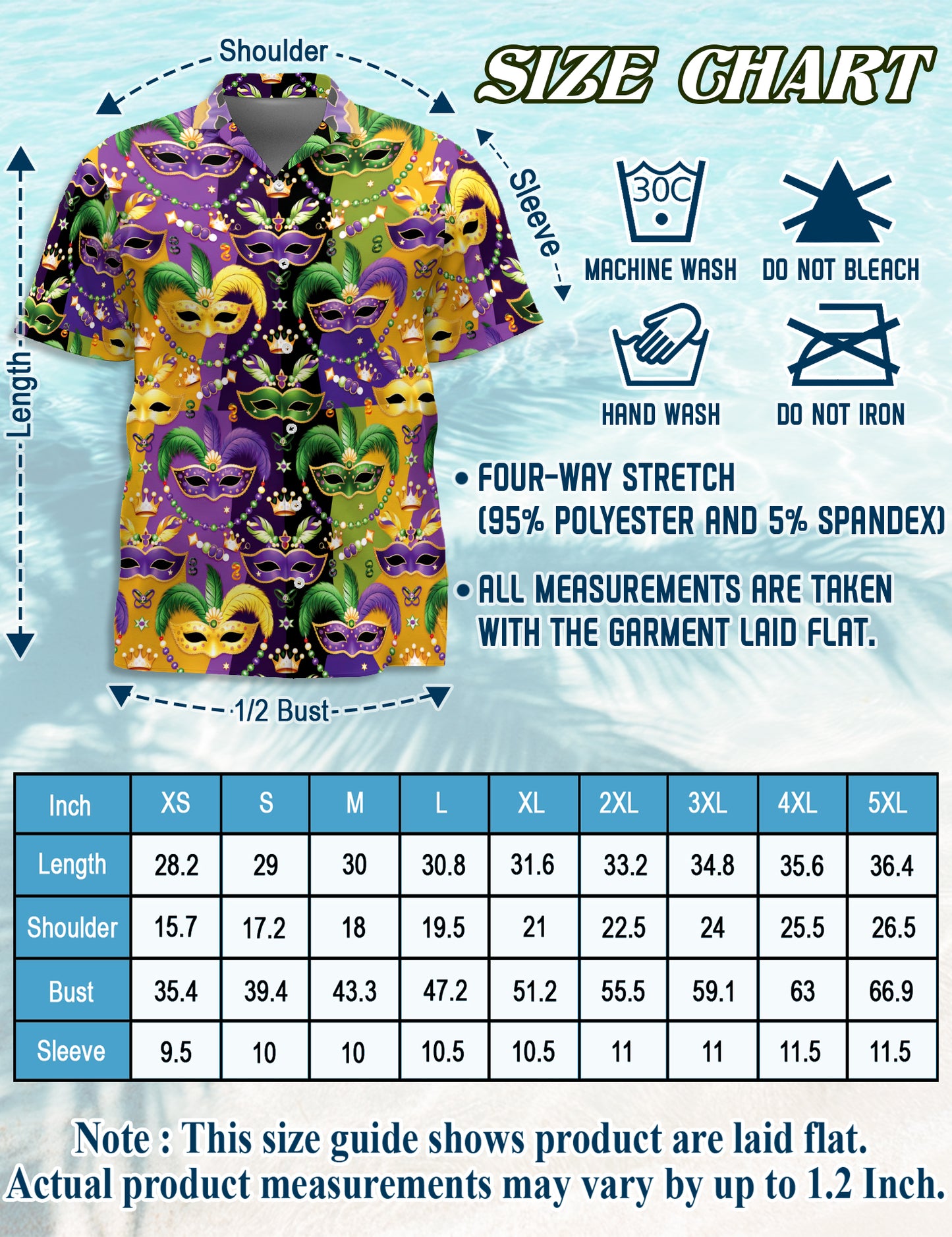 Netecom Matching Mardi Gras Mask Aloha Hawaiian Shirt for Dog and Owner, Colorful Festival Summer Shirt, Casual Button Down Wear for Pet and Human, Beach Vacation Outfit