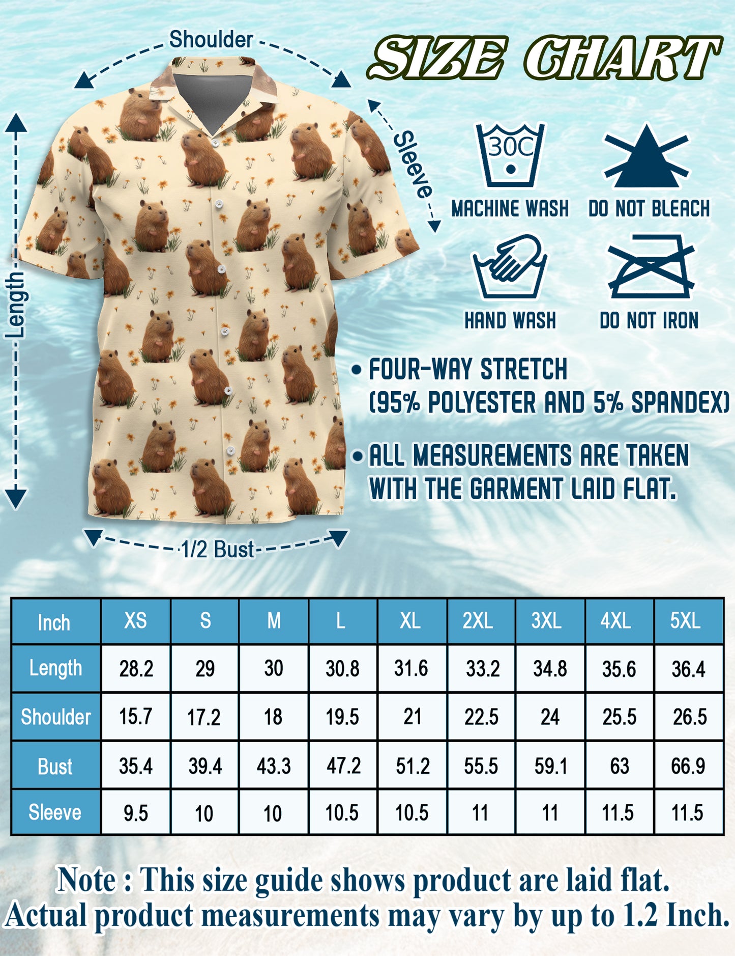 Netecom Matching Capybara Hawaiian Shirt for Dog and Owner, Aloha Summer Shirt, Capybara Print Button Down Outfit for Pet and Human, Beach Vacation Casual Wear