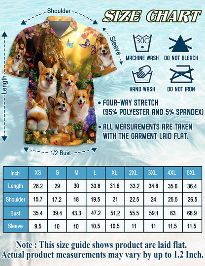 Netecom Life Is Better With Cute Corgi Dog Hawaiian Shirt, Aloha Summer Shirt, Corgi Dog Print Casual Outfit, Beach Vacation Wear