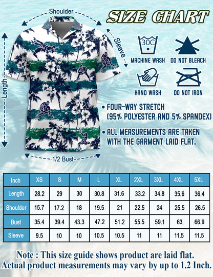 Netecom Matching Wrestling White Palm Aloha Hawaiian Shirt for Dog and Owner, Sport Inspired Summer Shirt, Relaxed Casual Outfit for Pet and Human