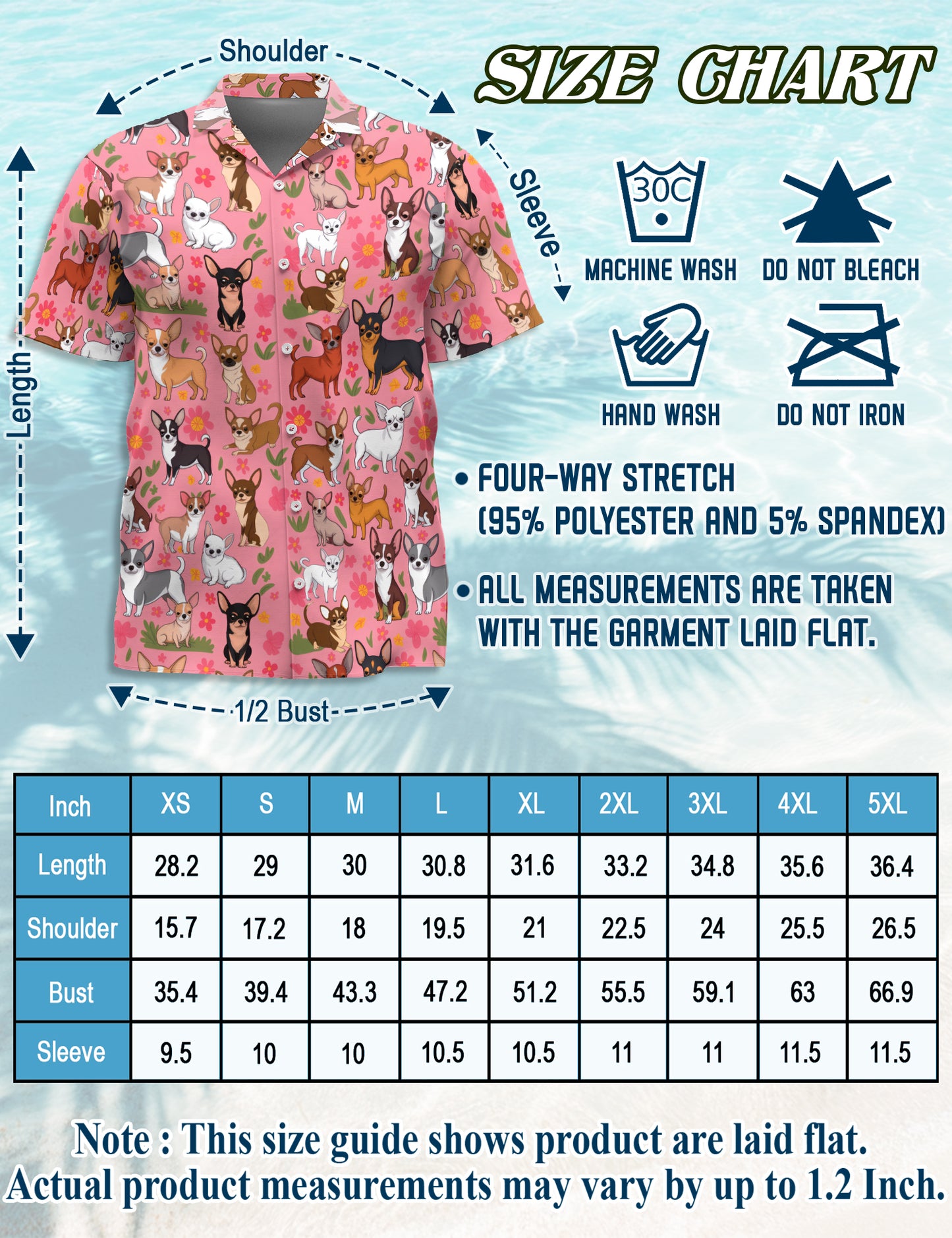 Netecom Matching Floral Chihuahua Aloha Hawaiian Shirt for Dog and Owner, Cute Dog Print Summer Shirt, Casual Vacation Wear for Pet and Human
