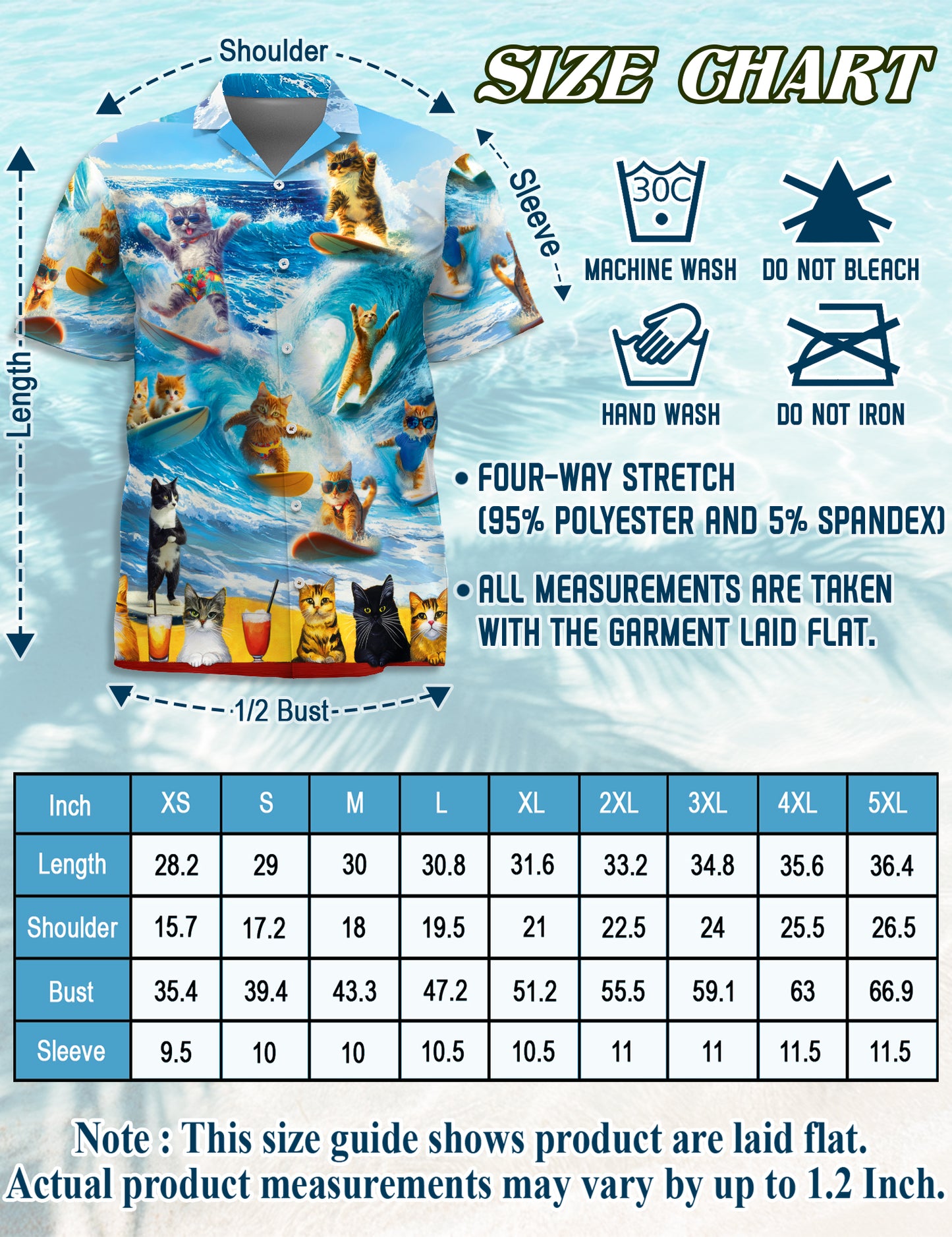 Netecom Matching Cat Surfing Hawaiian Shirt for Dog and Owner, Aloha Summer Shirt, Surf Cat Print Button Down Outfit for Pet and Human, Beach Vacation Casual Wear