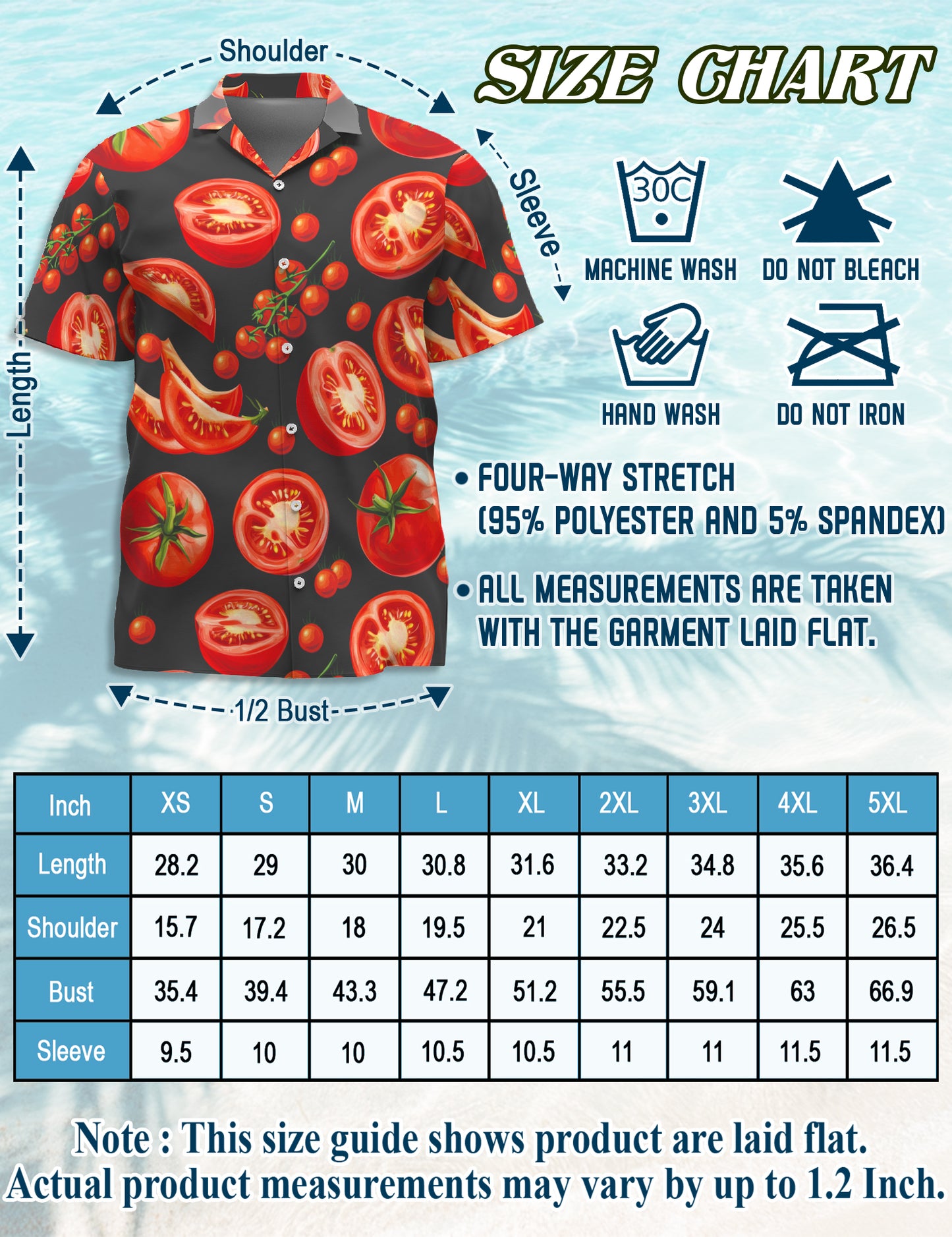 Netecom Matching Tomato Print Hawaiian Shirt for Dog and Owner, Aloha Summer Shirt, Tomato Pattern Button Down Outfit for Pet and Human, Beach Vacation Casual Wear