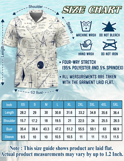 Netecom Matching Math Teacher Aloha Hawaiian Shirt for Dog and Owner, B&W Pattern Summer Shirt, Coordinated Button Down Wear for Pet and Human, Casual School Season Outfit