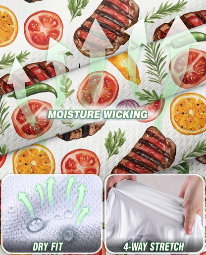BBQ Pattern Sleeveless Polo Shirt for Women | Netecom