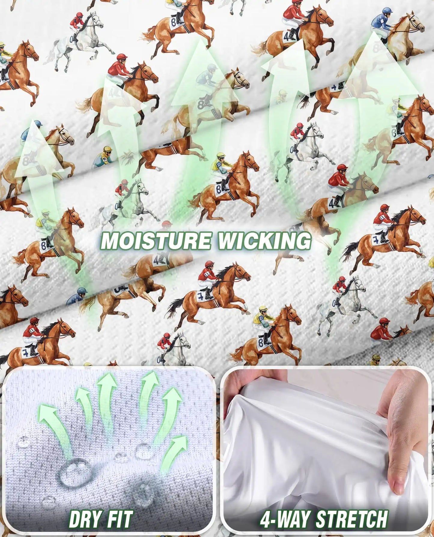 Horse Jockey Print Sleeveless Polo Shirt for Women – Equestrian Racing Style | Netecom