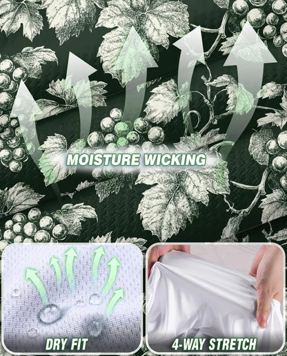 Grape And Vine Sleeveless Polo Shirt for Women – Elegant Botanical Style | Netecom