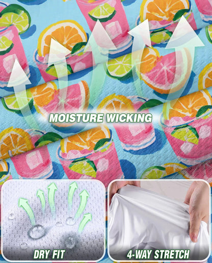 Cocktails Gouache Painting Sleeveless Polo Shirt for Women – Artistic Summer Style | Netecom