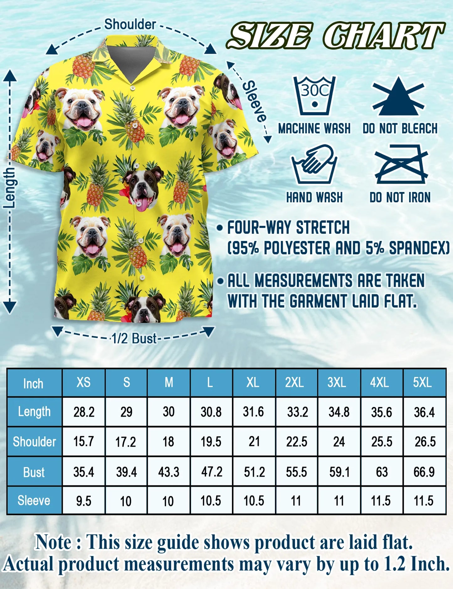 Funny English Bulldog Hawaiian Shirt – Breathable Summer Beach Outfit for Dogs and Owners