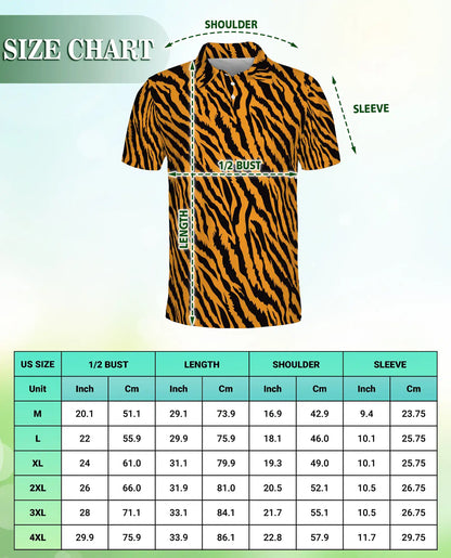 Tiger Stripe Polo Shirt – Wild Animal Print | Netecom