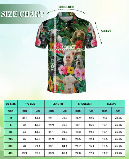 Funny Goat Hawaiian Polo Shirt | Netecom