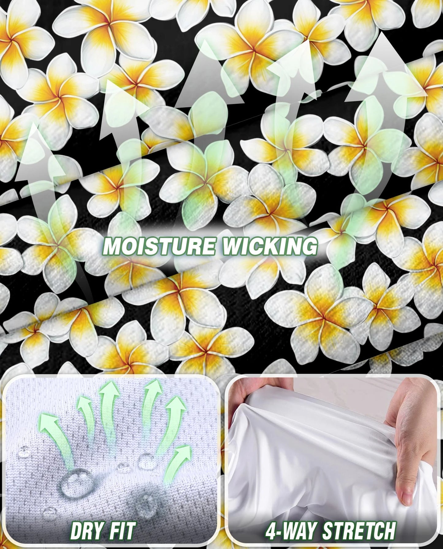 Yellow Plumeria Sleeveless Polo Shirt for Women | Netecom