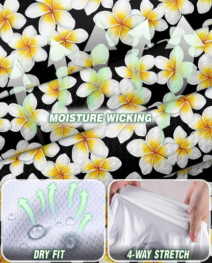 Yellow Plumeria Sleeveless Polo Shirt for Women | Netecom