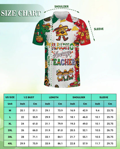 Fiesta Teacher Polo Shirt – Mexican Taco Party Print | Netecom