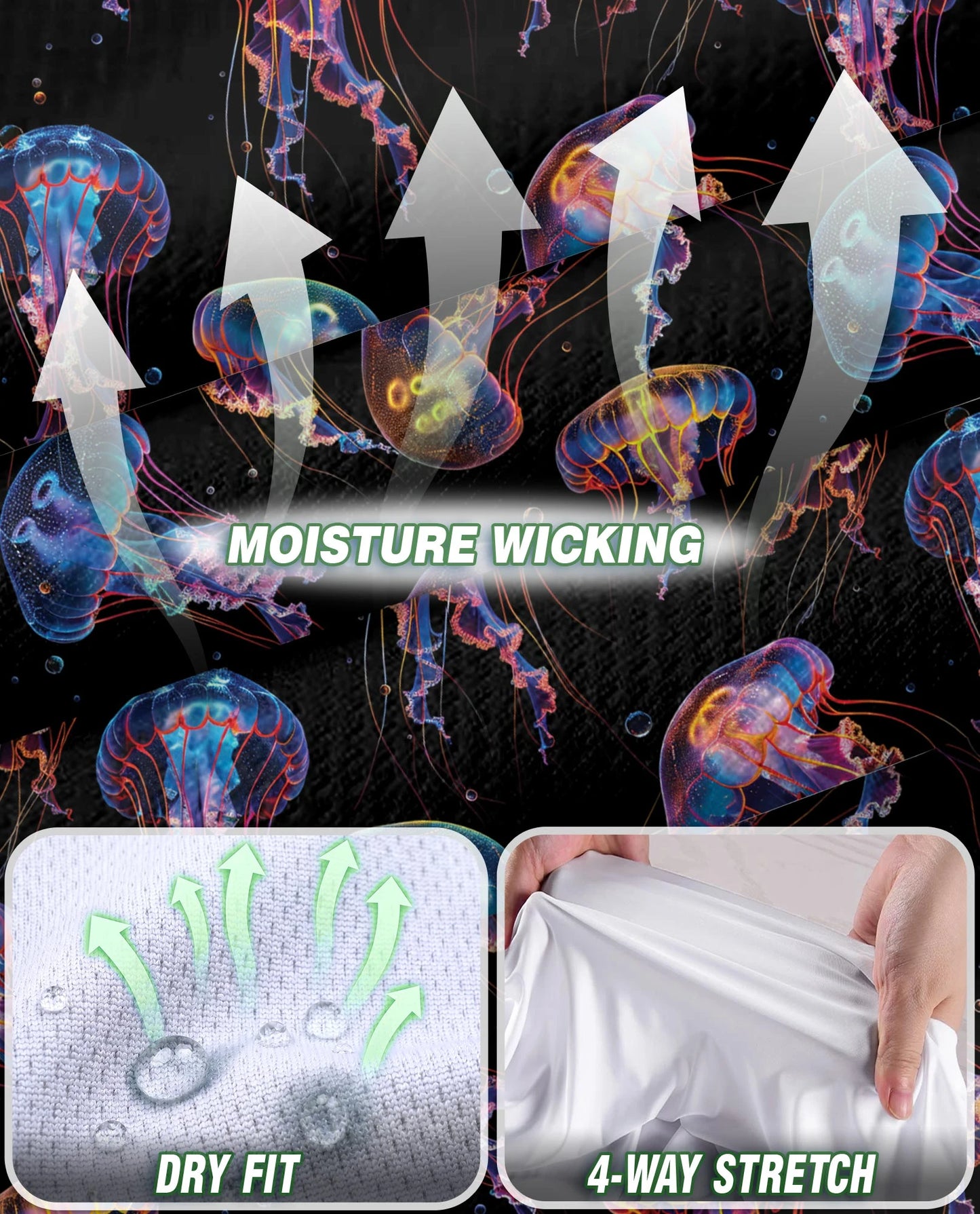 Neon Jellyfish Sleeveless Polo Shirt for Women | Netecom