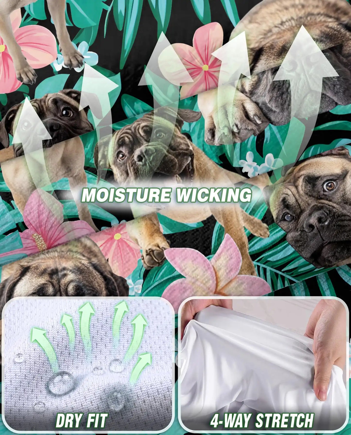 English Mastiff Summer Leaves Sleeveless Polo Shirt for Women | Netecom