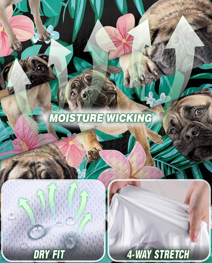 English Mastiff Summer Leaves Sleeveless Polo Shirt for Women | Netecom