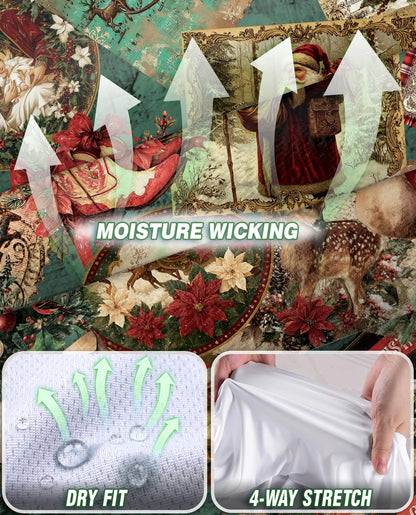 Vintage Christmas Collage Sleeveless Polo Shirt for Women | Netecom