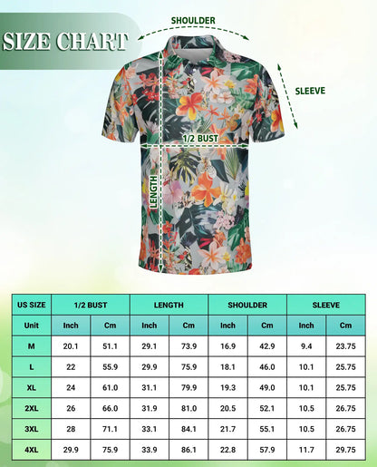Tropical Floral Polo Shirt – Summer Hawaiian Style | Netecom
