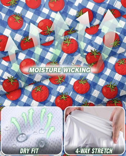 Tomato Gingham Pattern Sleeveless Polo Shirt for Women | Netecom