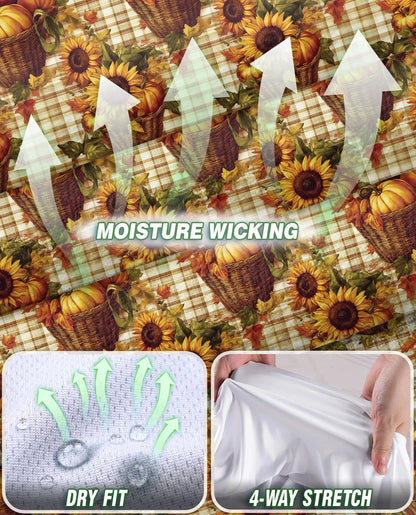Pumpkin And Sunflower Basket Pattern Sleeveless Polo Shirt for Women  | Netecom