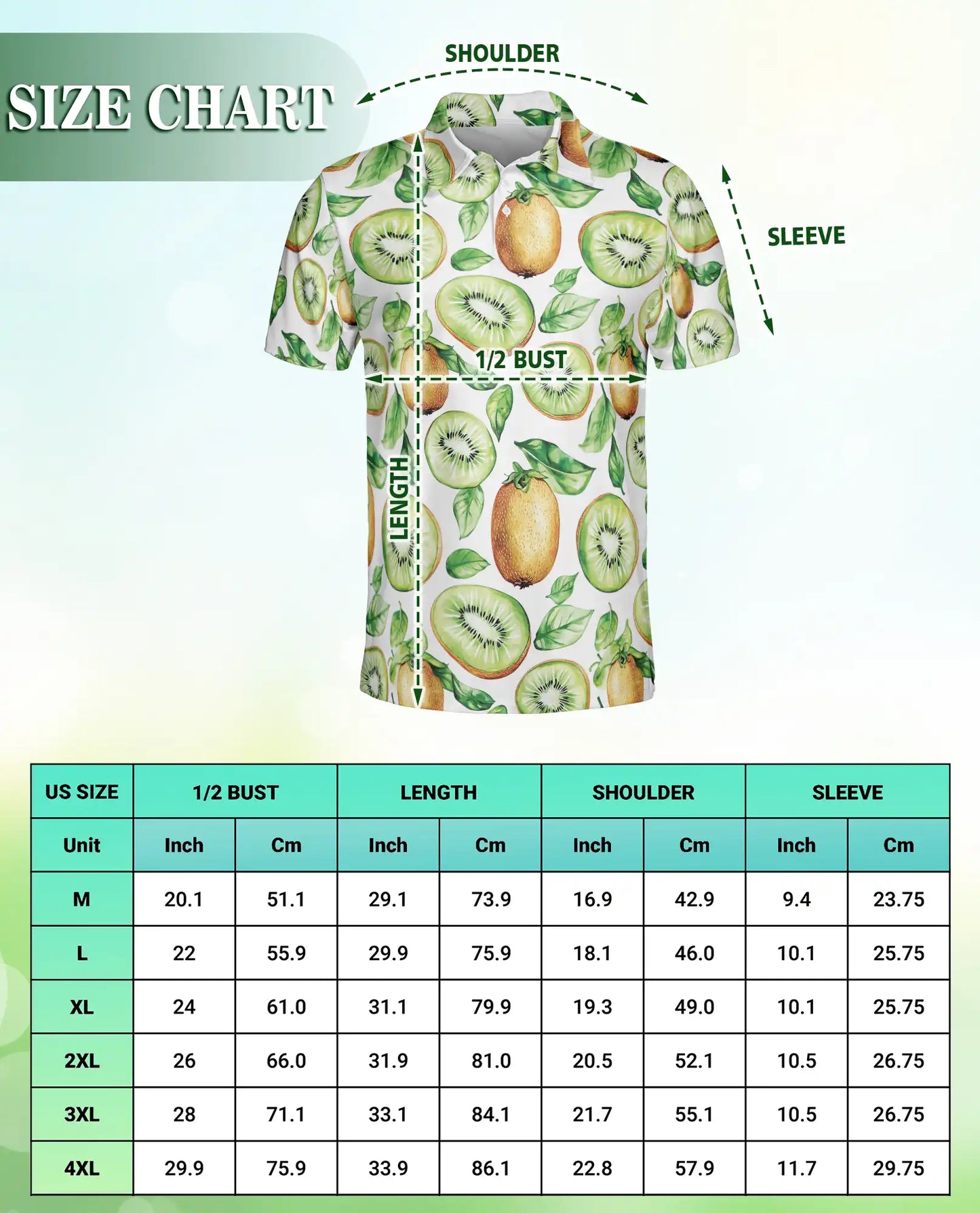 Kiwi Fruit Hawaiian Polo Shirt – Fresh Summer Style | Netecom