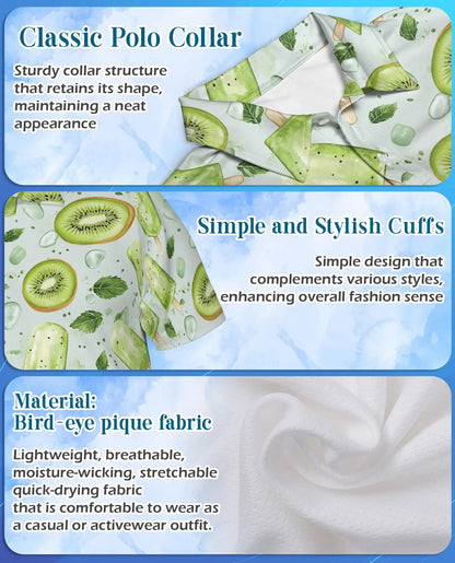 Kiwi Popsicle Polo Shirt for Men – Fresh Summer Style | Netecom