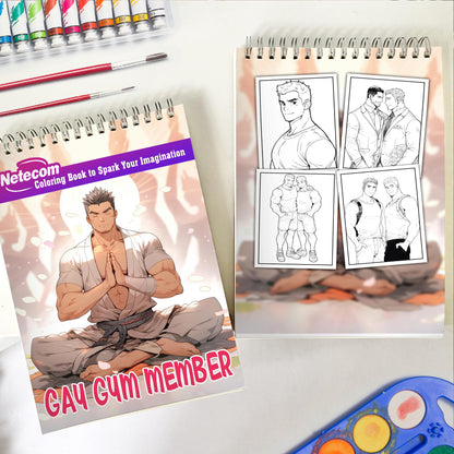 Gay Gym Member Spiral Bound Coloring Book: Journey to Self-Confidence with 30 Inspiring Pages, Where Love and Fitness Flourish