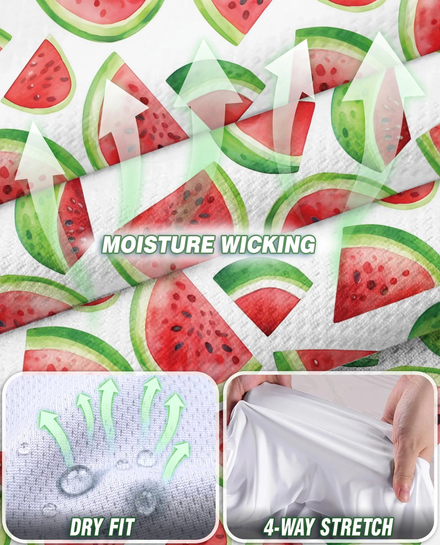 Watermelon Pattern Sleeveless Polo Shirt for Women | Netecom