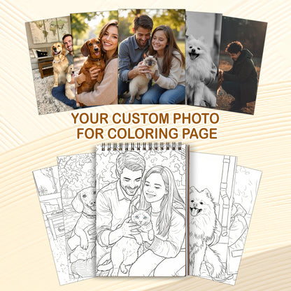 Custom Pet Owner Coloring Book, Turn Your Photos Into Memories
