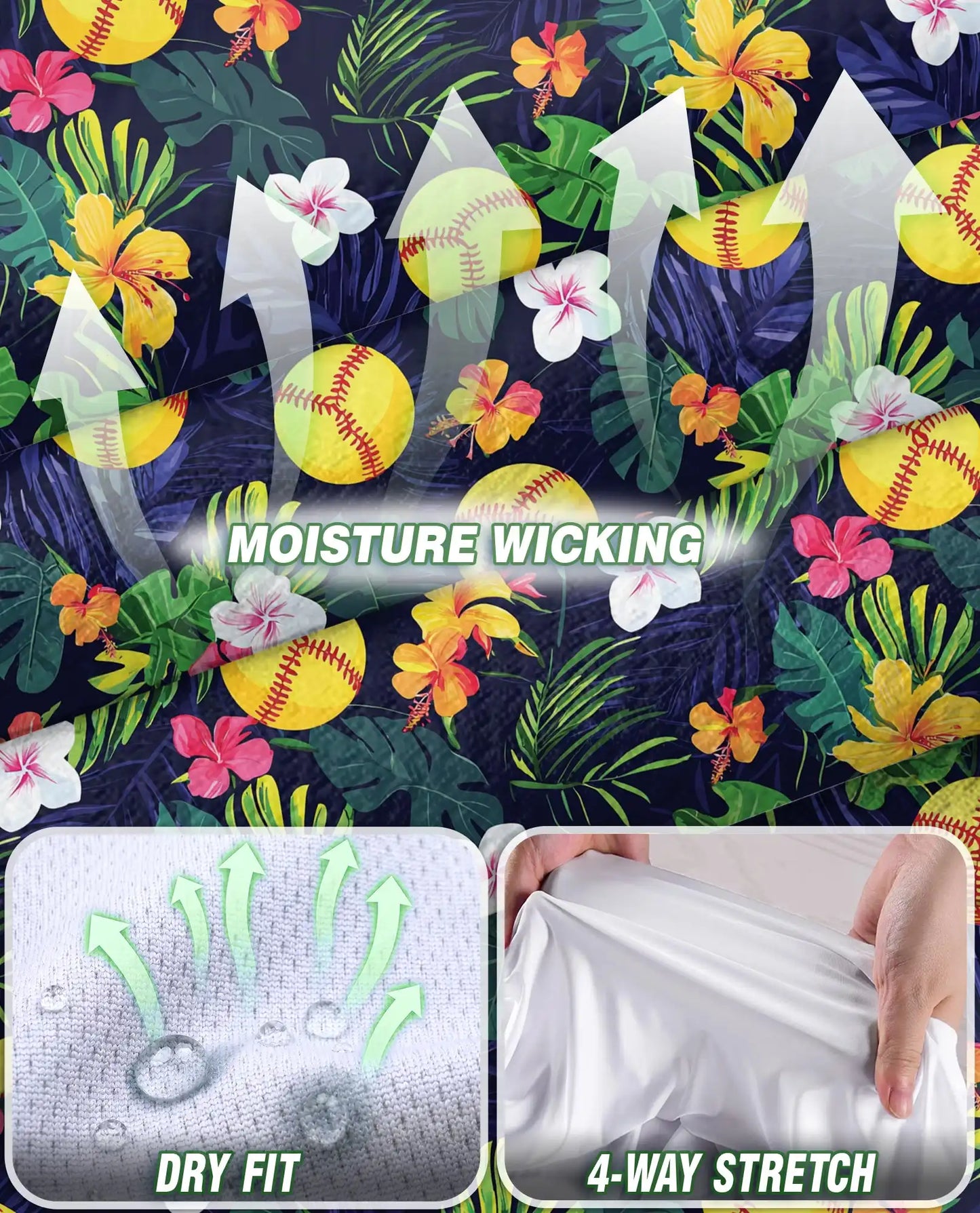 Softball Simple Floral Sleeveless Polo Shirt for Women – Sporty Flower Style | Netecom